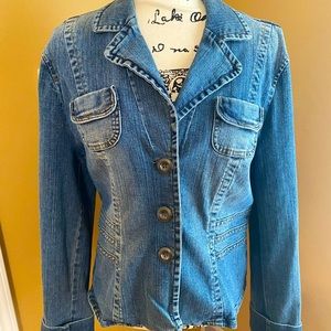INC Blue Jean Blazer XL